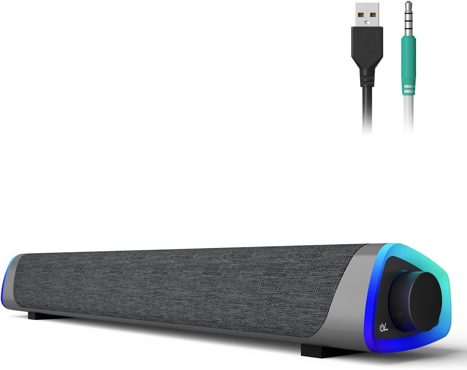 SOULION R30 Soundbar Speaker-USB Powered 3.5mm Aux- RGB Lighting Effects NEW