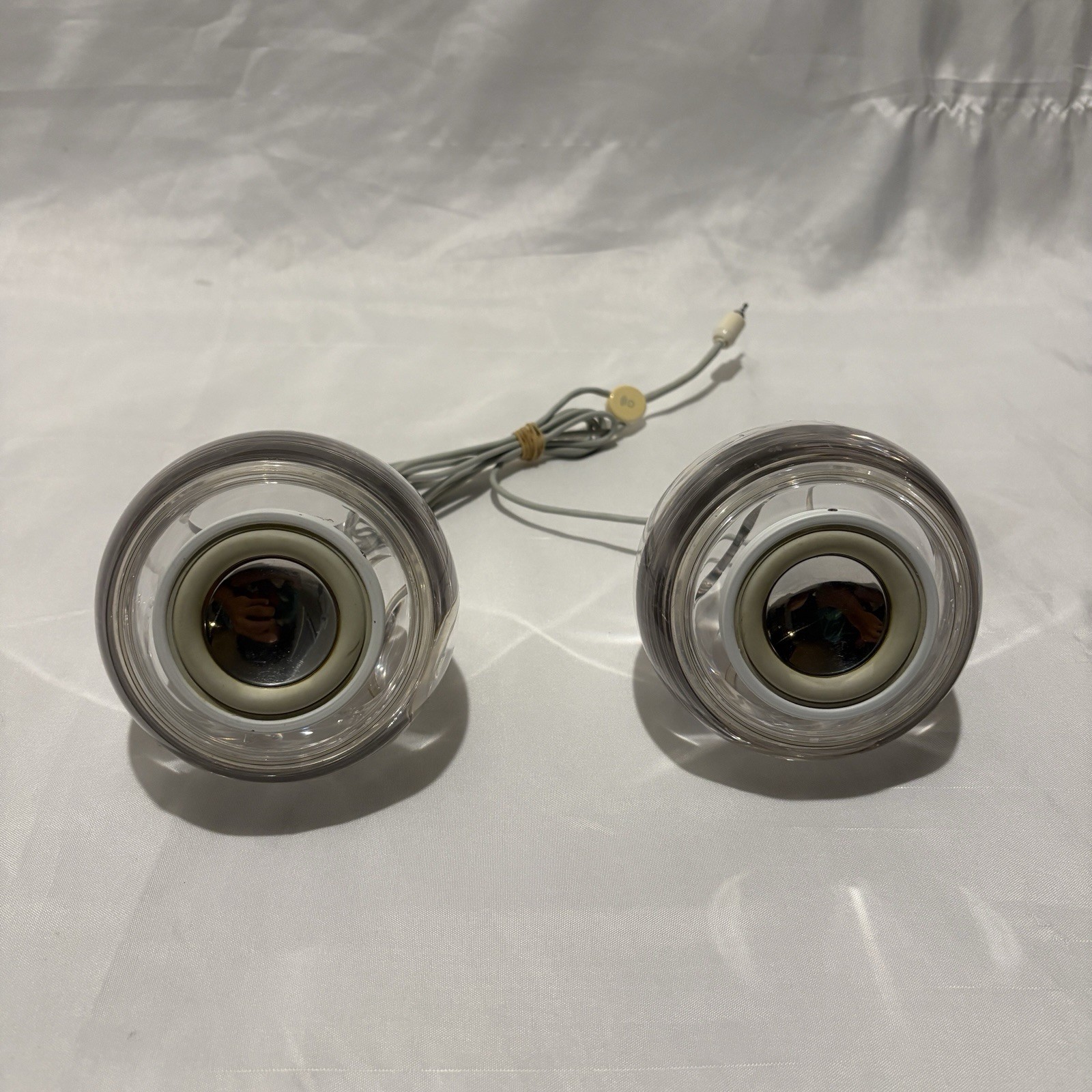 Vintage Clear M6531 Apple Pro Speakers by Harman Kardon For iMac G4