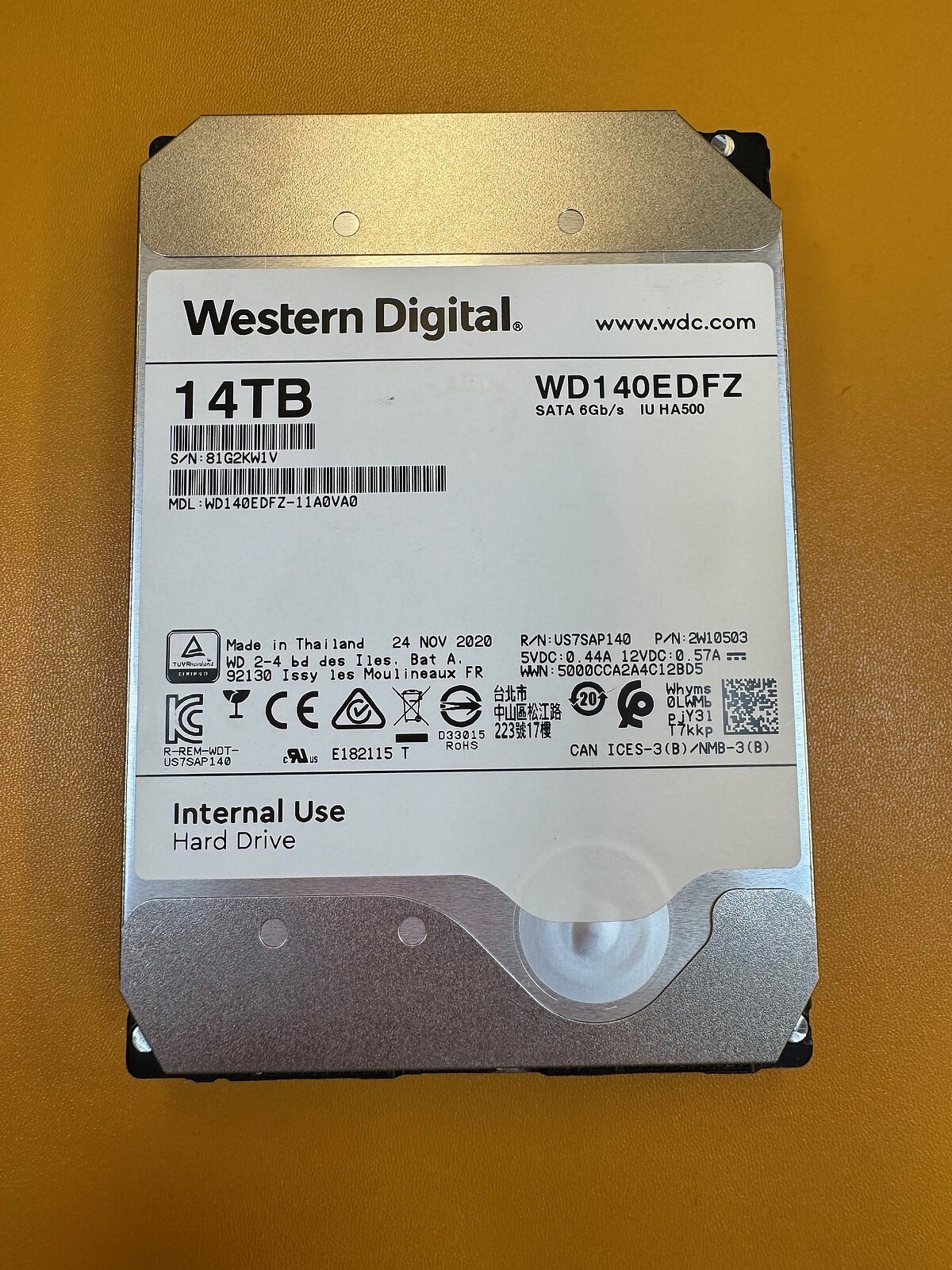 Western Digital 14TB SATA 5400RPM WD140EDFZ Enterprise HDD Tested Good