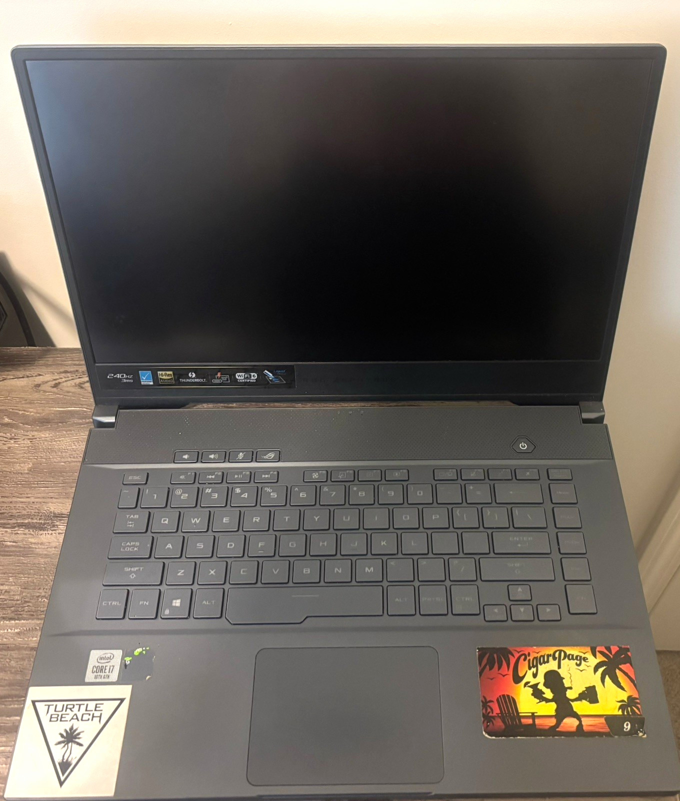 Asus ROG Zephyrus M15 GU502L with charger