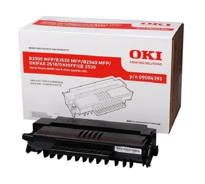 Original Toner OKI B2500 B2520 B2540 OKIFAX 2510 OKIOFFICE 2530 - 09004391 XXL