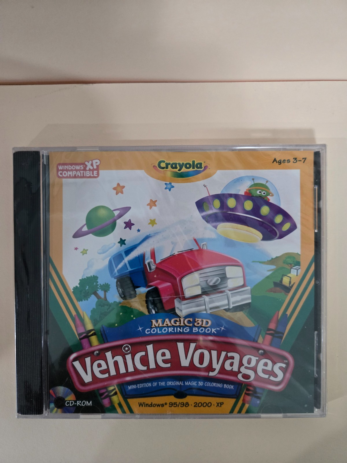 Crayola Vehicle Voyages MAGIC 3D COLORING BOOK _Age 3 -7