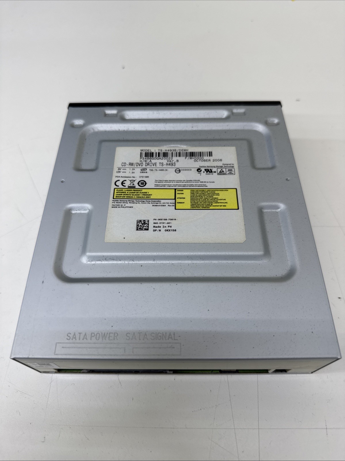 Toshiba Samsung CD-RW/DVD Drive TS-H493B/DEWH BLK BEZEL