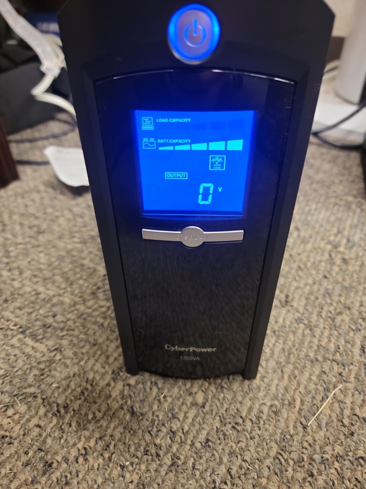 CyberPower CP1350AVRLCD 1350VA Battery Backup, Needs New Battery. Sold As Is. 