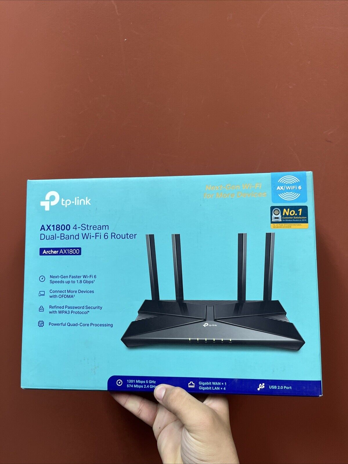 TP-LINK Archer AX1800 1201 Mbps 4 Port 574 Mbps Wireless Router New Open Box