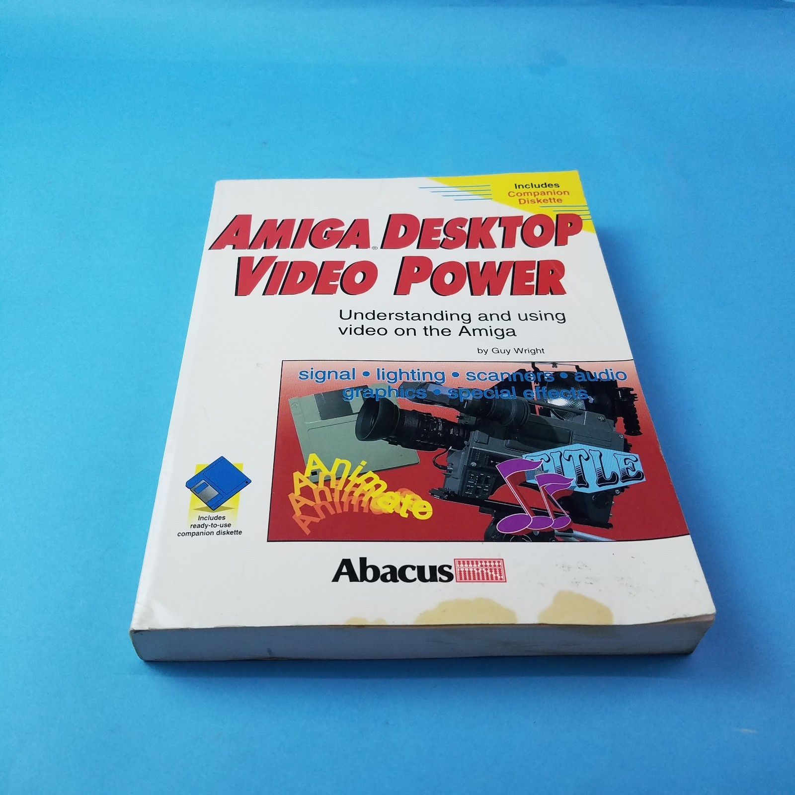 Amiga Desktop Video Power Abacus Book w/Disk for Commodore Amiga Vintage