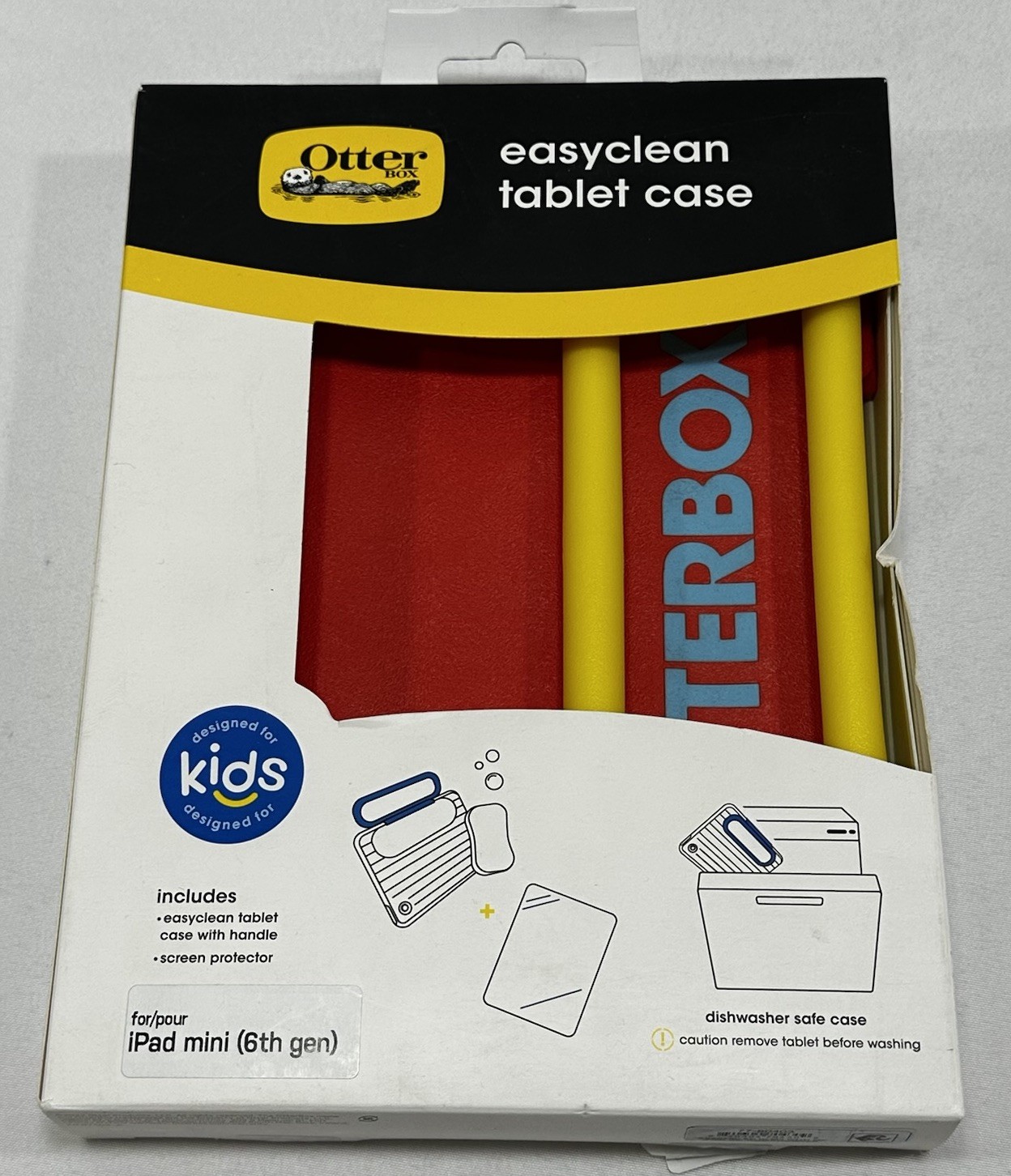 OtterBox EasyClean Apple iPad mini 6 (8.3") Case Hearts & Crafts Red Yellow NIP