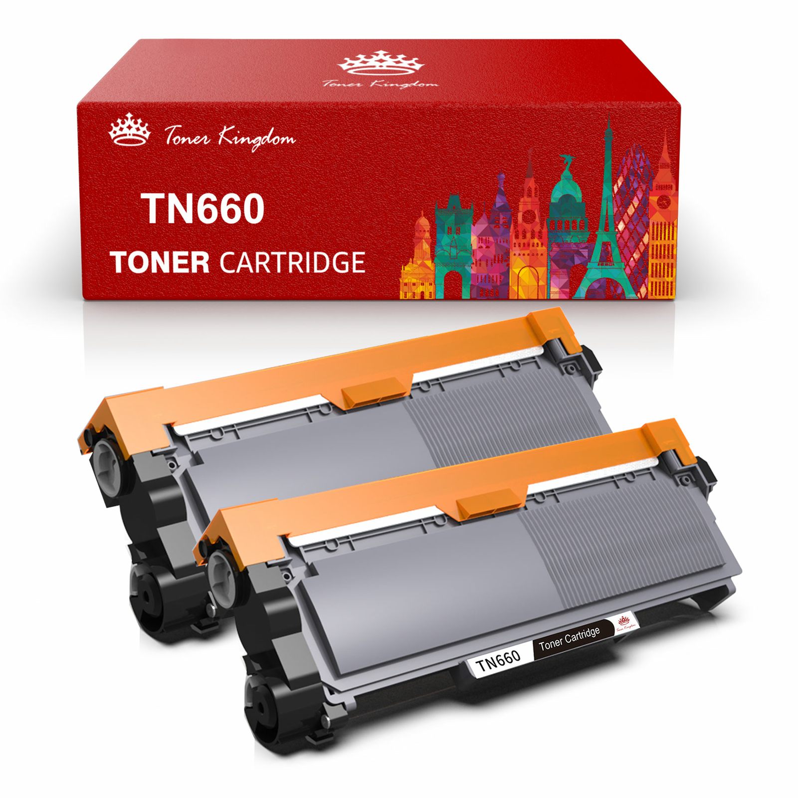 2 Pcs Toner Cartridge TN660 High Yield Fit For Brother MFC-L2680W DCP-L2540DW