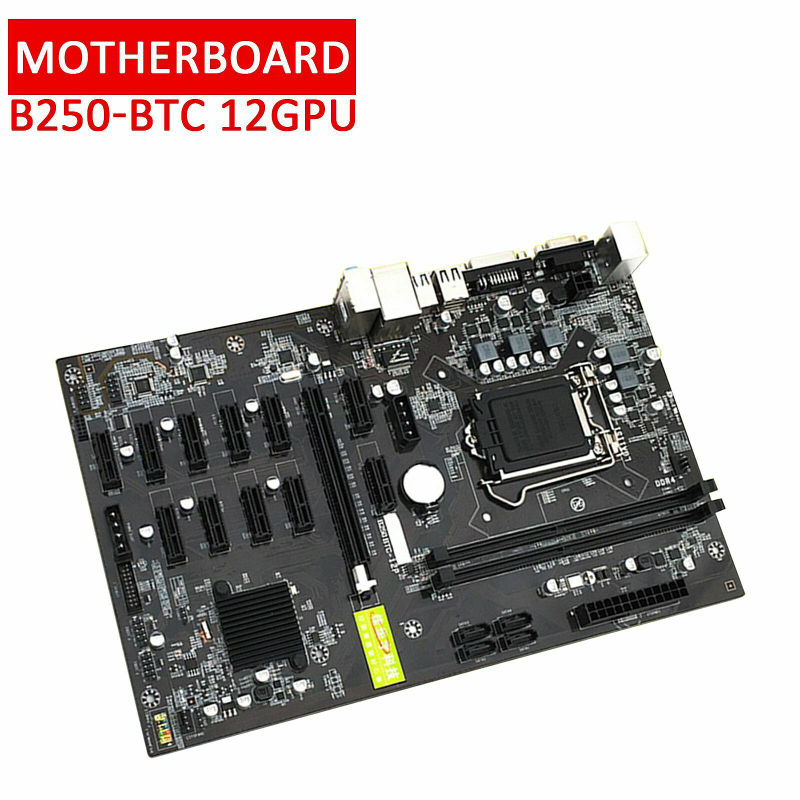 B250-BTC 12GPU Miner Motherboard Ethereum Mining 12 PCI-E LGA1151 DDR4 100% Test