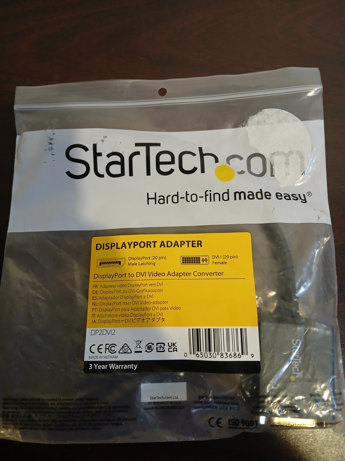 StarTech.com DisplayPort To DVI Video Adapter Converter DP2DVI2