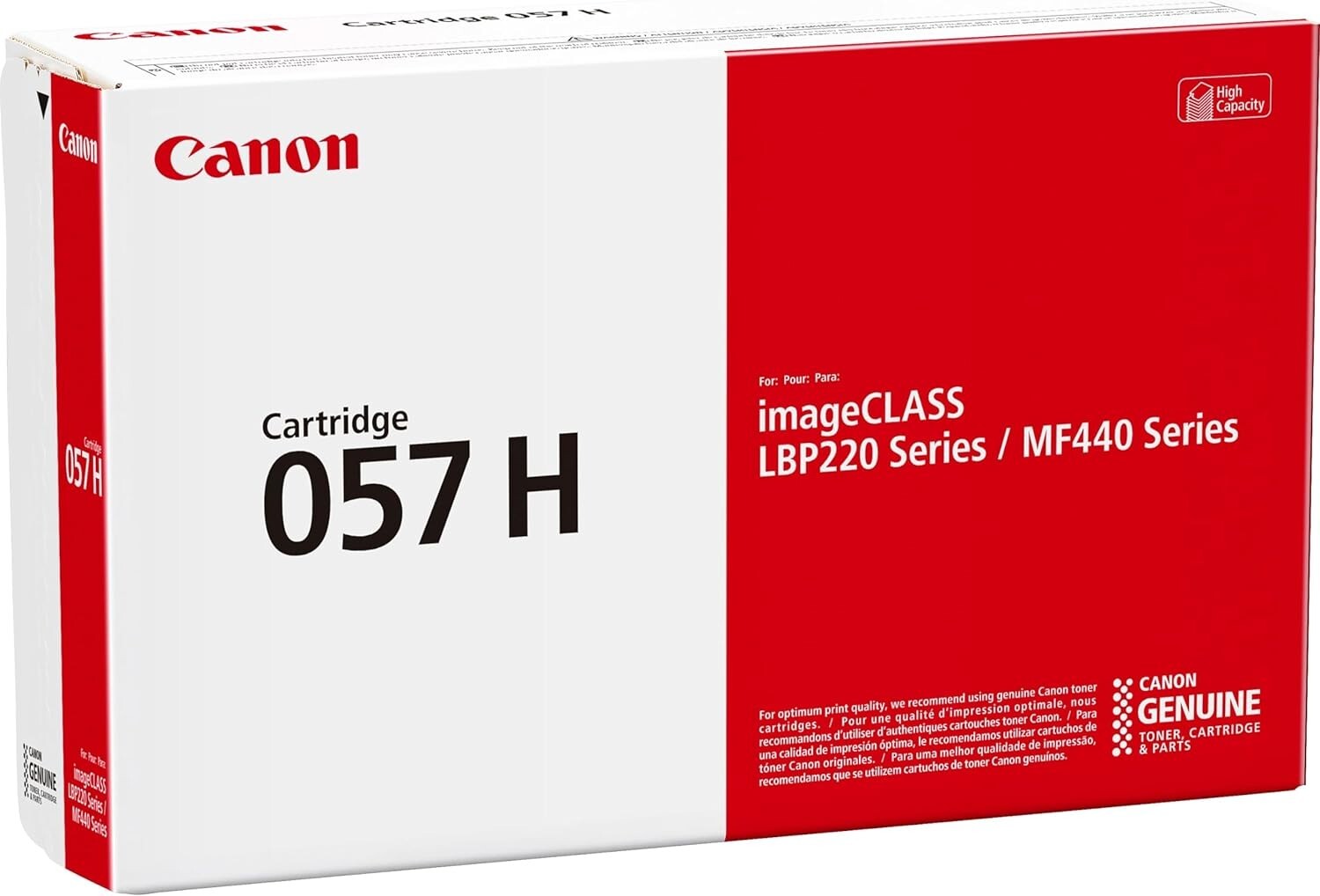 Canon Genuine Toner Cartridge 057 H Black, High Capacity (3010C001), 1-Pack