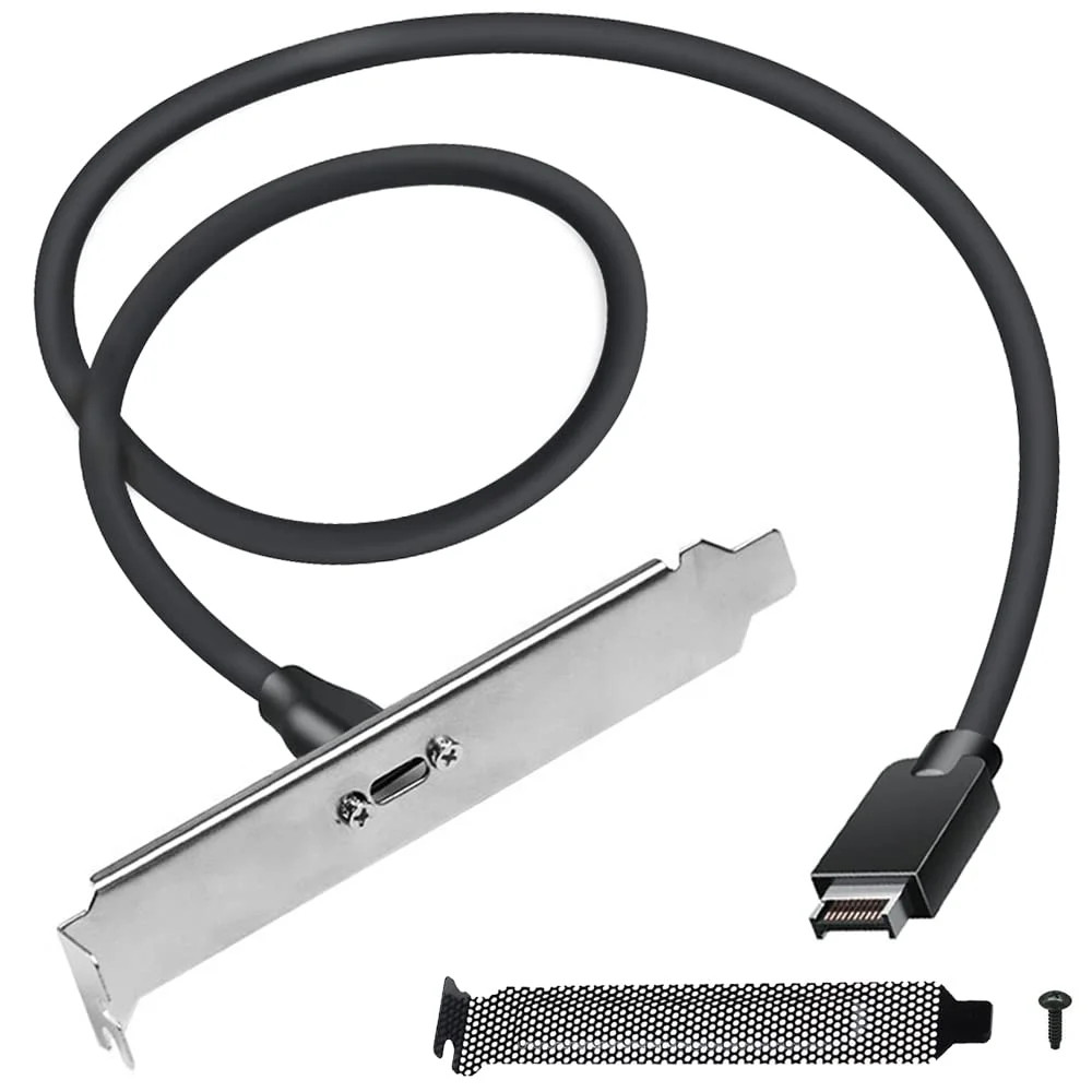 USB 3.2 Gen 2 USB-C Front Panel Adapter Cable, Motherboard Header Extension Adap