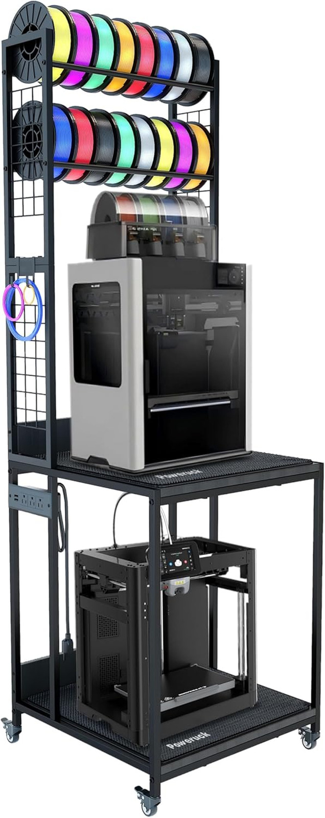 Heavy Duty PRT22 3D Printer Stand with Power Hub High Density Polymer Vibration