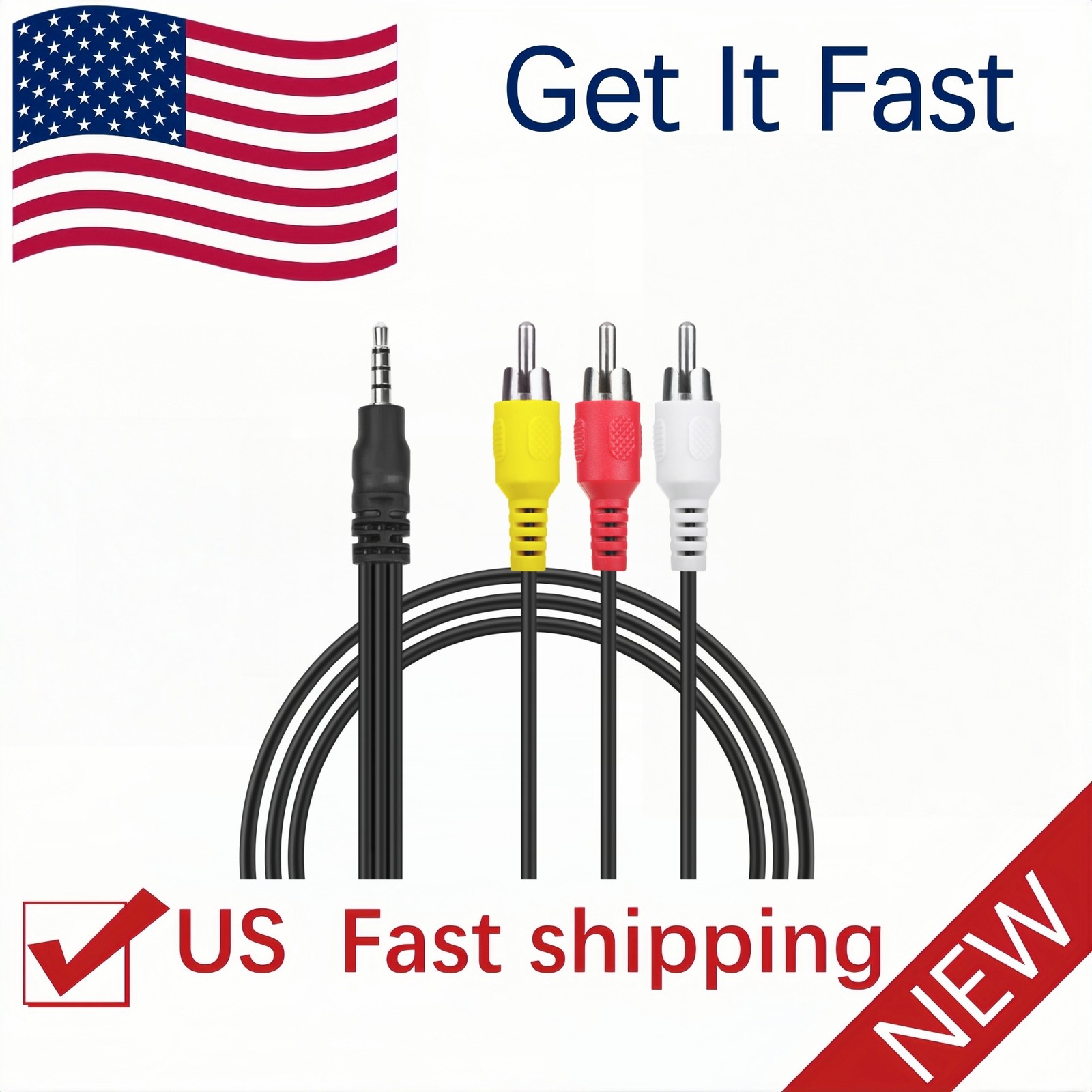 AV A/V TV-OUT Cable Cord Lead For Philips Portable DVD Player DCP850 37 PET1031
