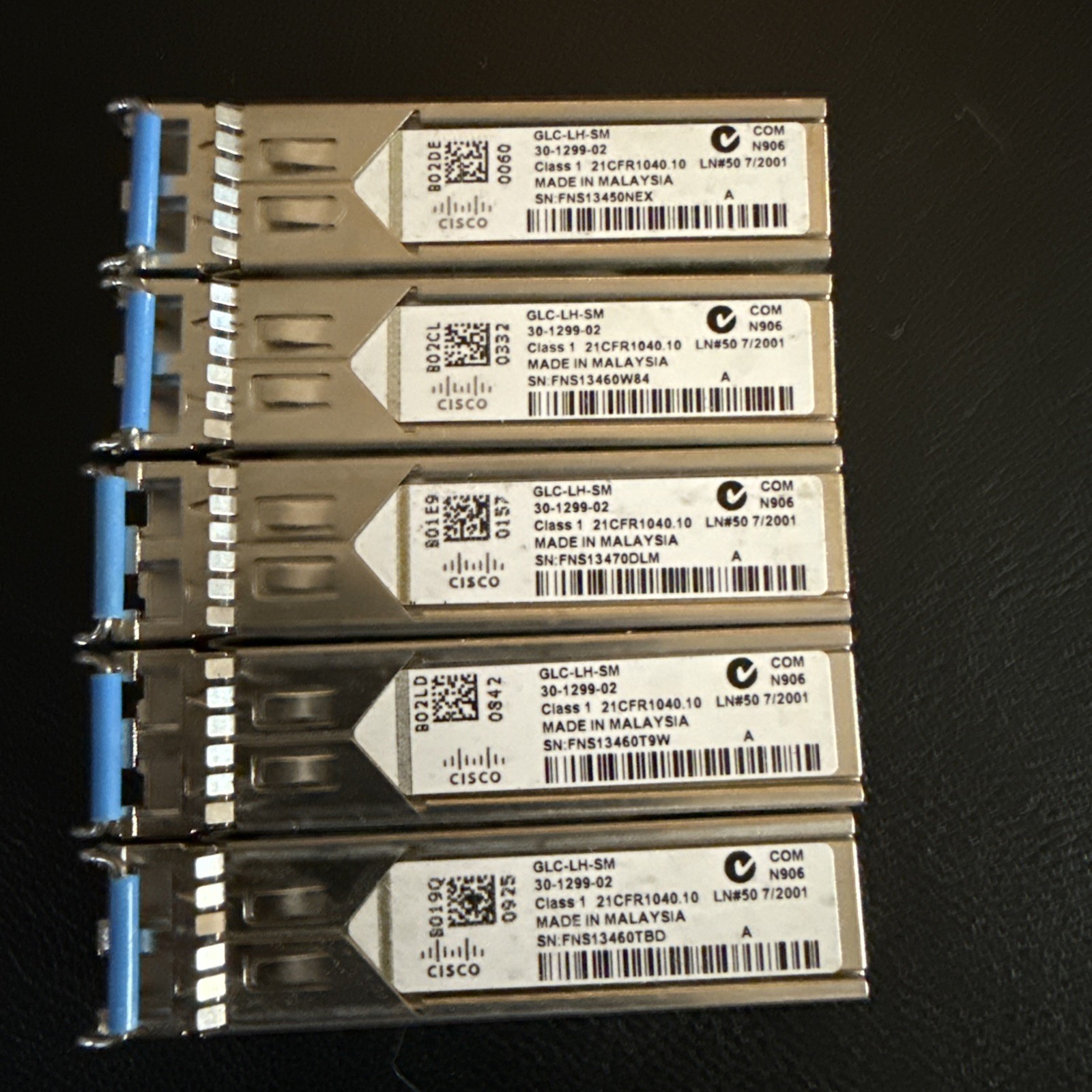 5 Cisco GLC-LH-SM 30-1299-02 1000BASE-LX/LH SFP Control Module
