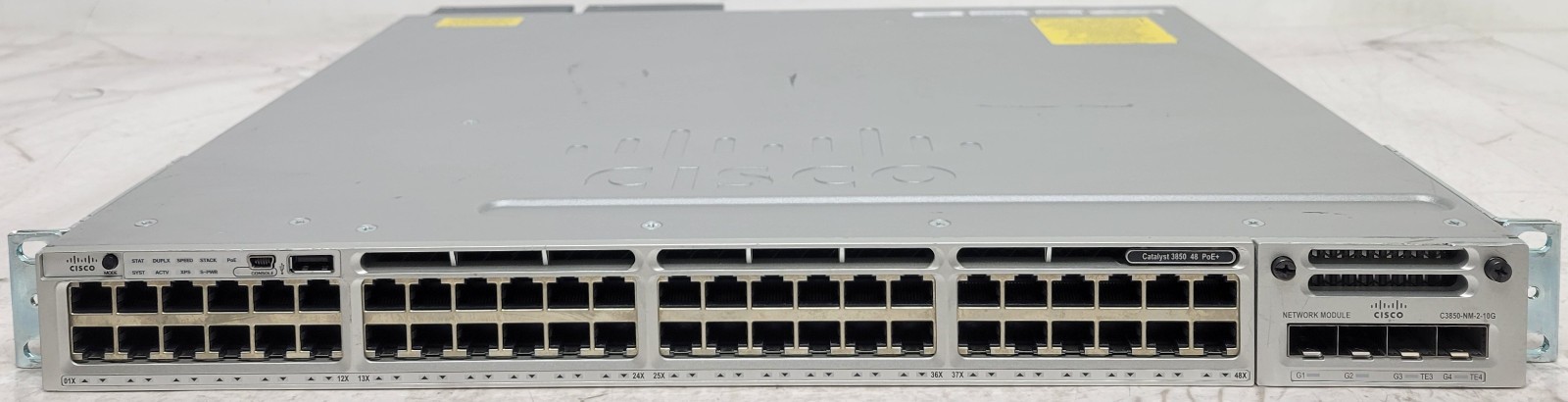 Cisco Catalyst 3840 48 Port Gigabit Switch 30W PoE+ 1440W WS-C3850-48P-S