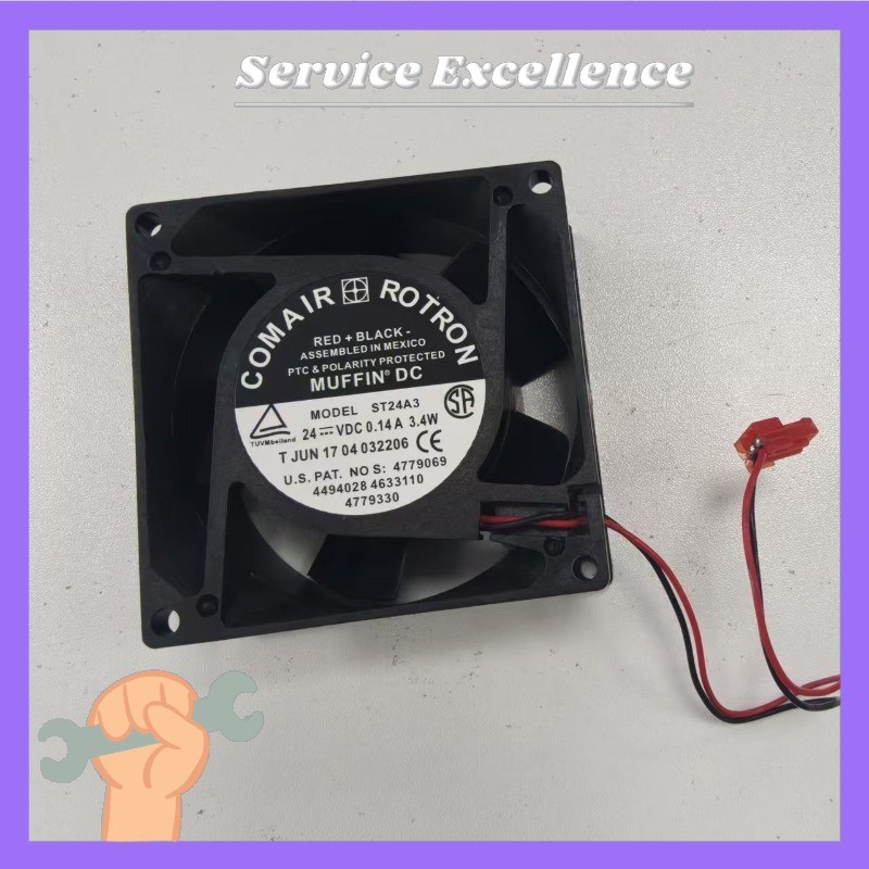 1X COMAIR ROTRON 8CM 8032 ST24A3 24V 0.14A 3.4W Cooling Fan Fast Delivery