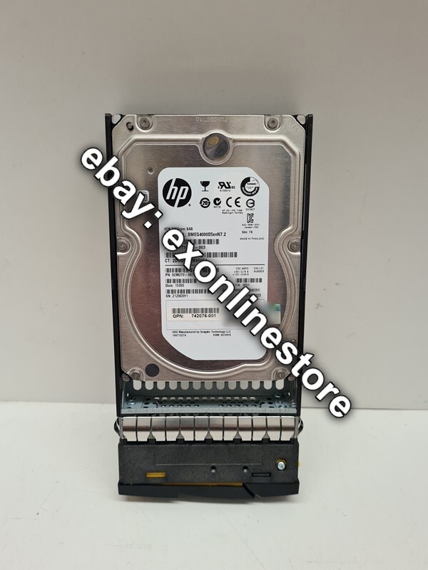 H6Z87A - HPE 3PAR 4TB 7.2KRPM 6Gbps SAS 3.5" HDD (SPS: 750795-001)