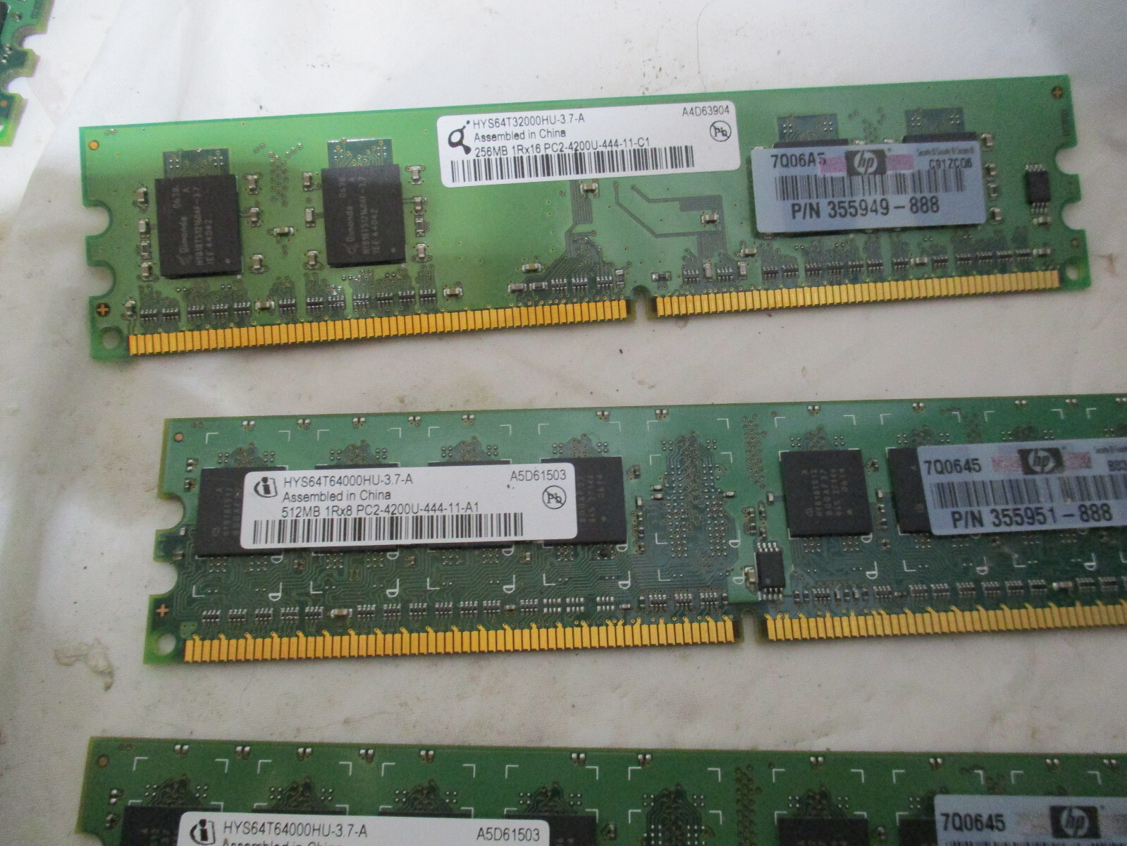  512MB DDR2 Memory RAM HYS64T64000HU-3.7-A   2 Pack