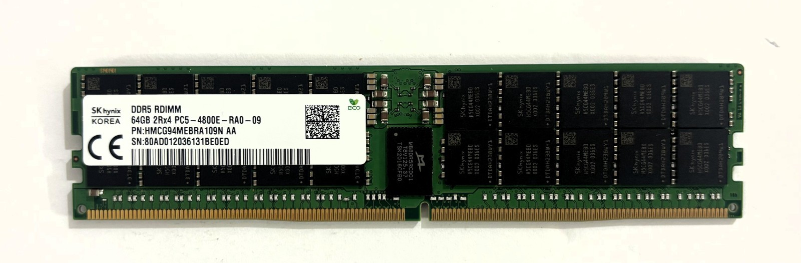 SK Hynix HMCG94MEBRA109N AA 64GB 2Rx4 PC5-38400 4800E DDR5 SDRAM Server Memory