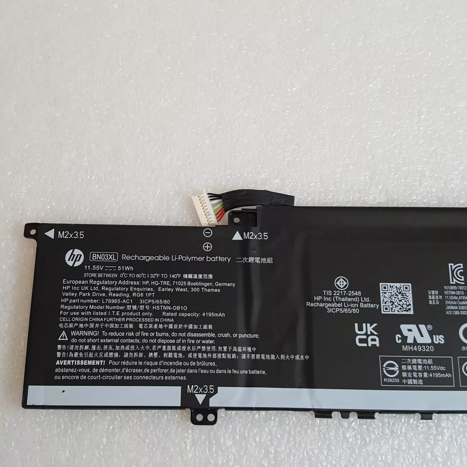 NEW OEM GENUINE L77034-005 HP 13-BA 3C 51Wh 4.45Ah BN03XL Li-ion Battery