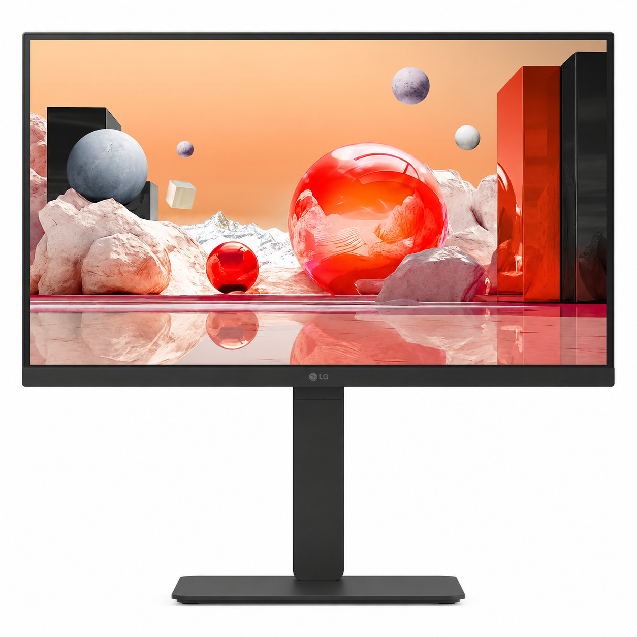 LG - 24BA650-B 24" Class Full HD LCD Monitor 1920 x 1080,100 Hz, 5ms HDMI | DP |
