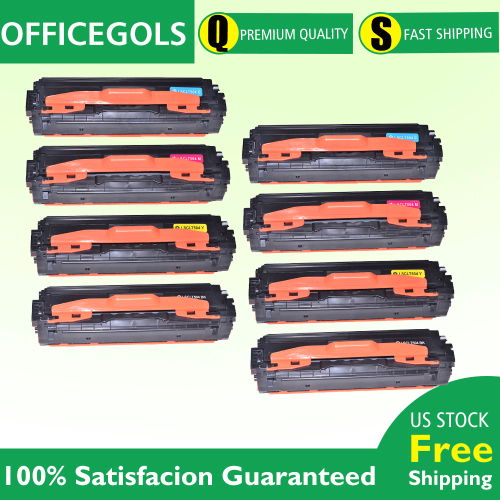 8PK CLT-504S Toner Set for Samsung C1860FW C1810W CLP-415NW CLX-4195FW CLT-K504S