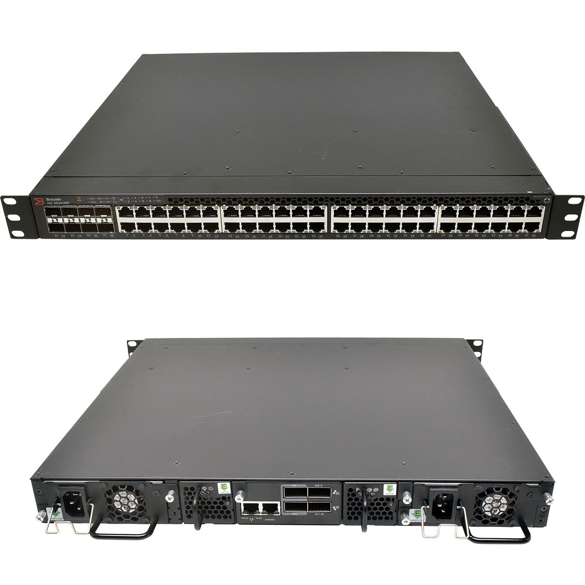 Brocade Switch ICX 6610-48P 48Ports 8x 1/10Gbe SFP/SFP+ 4x 40Gbit Stacking Port