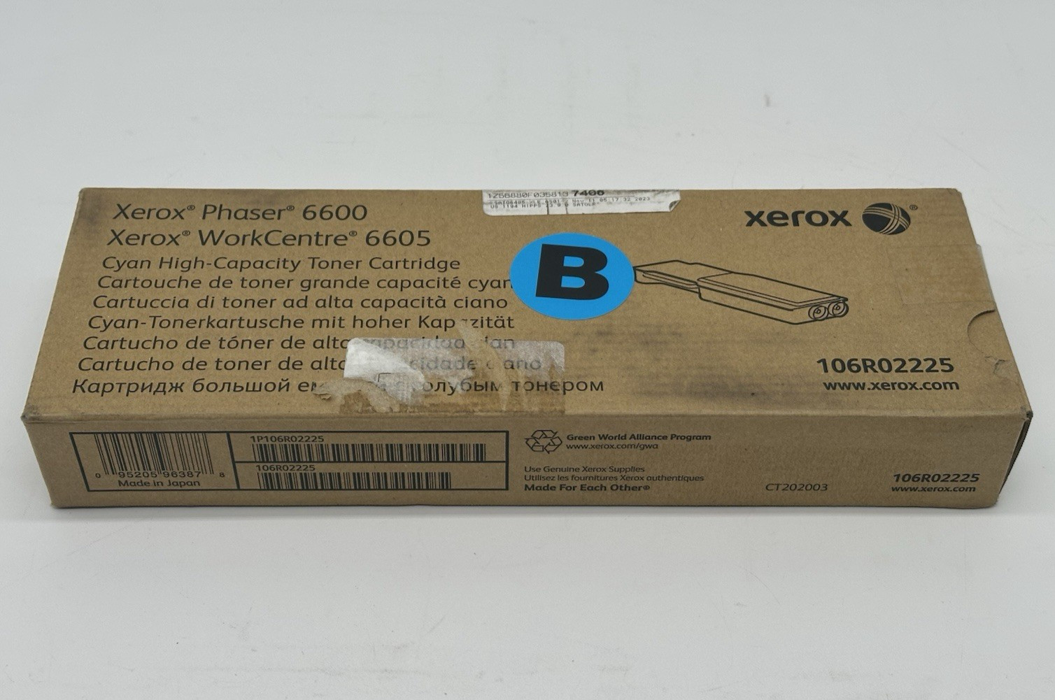 Genuine Xerox Phaser 6600/WorkCentre 6605 Cyan High Capacity Toner 106R02225