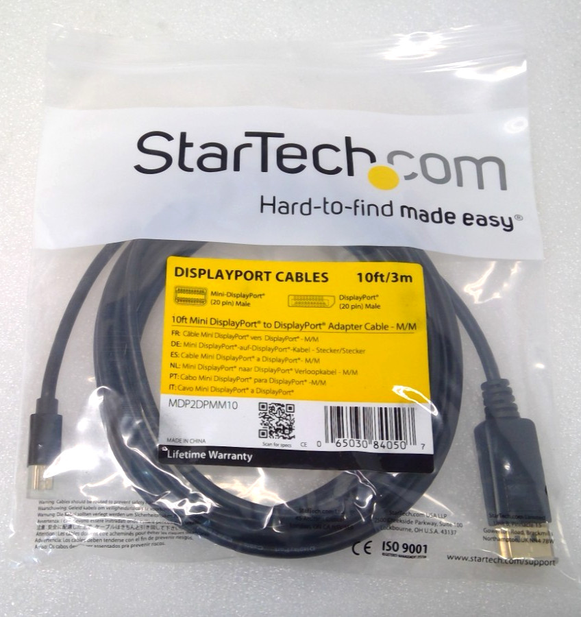 NEW Startech 10 ft Mini DisplayPort to DisplayPort Adapter Cable -M/M MDP2DPMM10