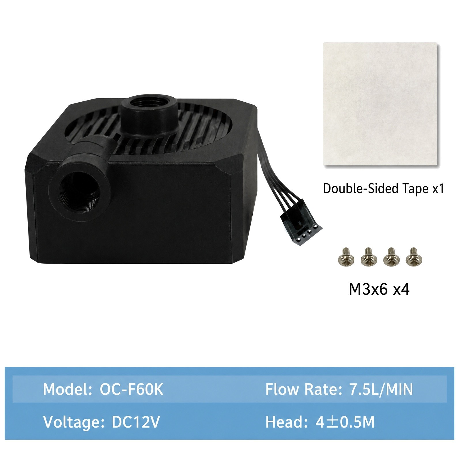 12V DC Brushless Water Pump PWM Speed Control G1/4 Quiet for PC Water Cooling