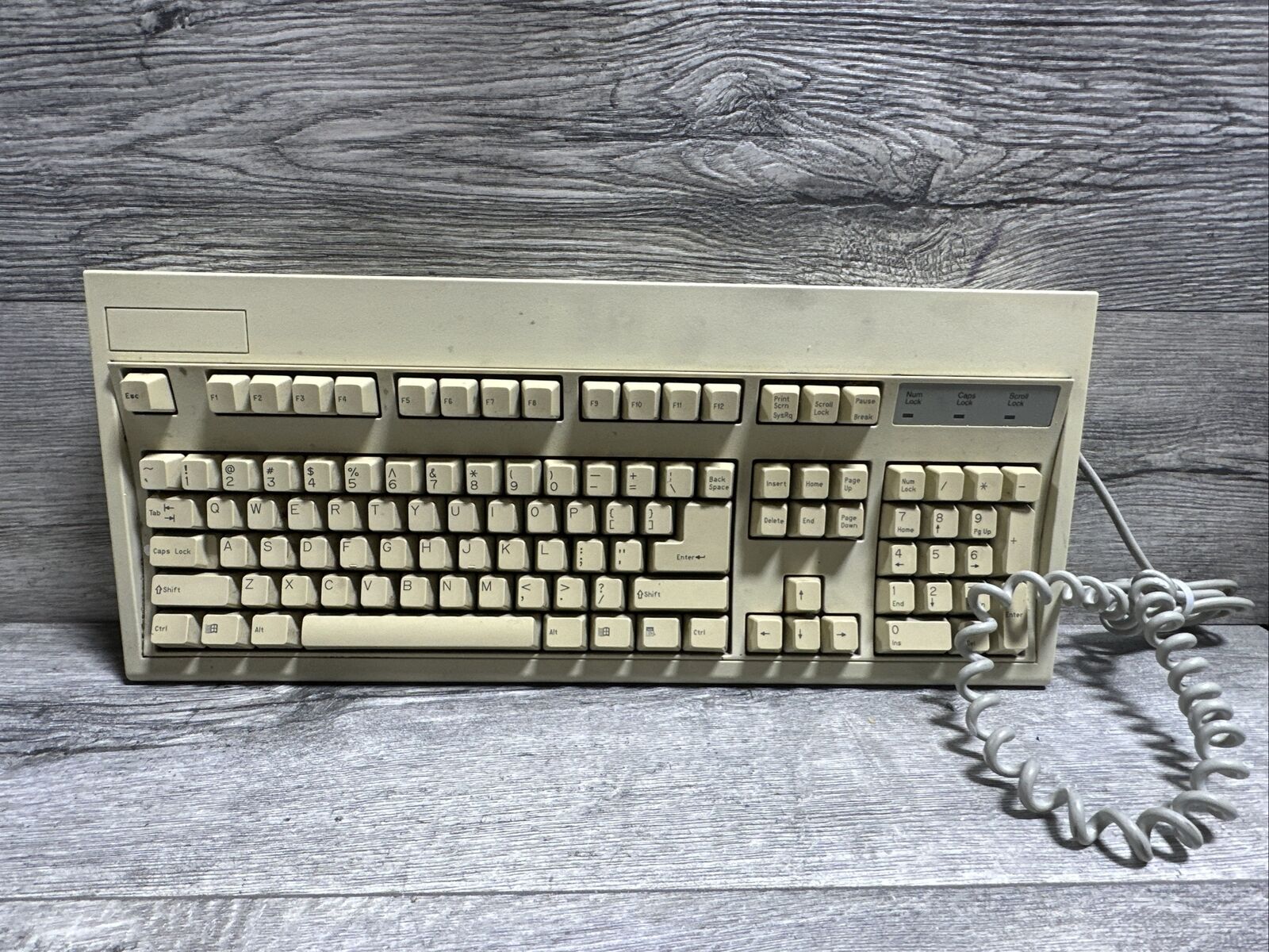 Vintage KeyTronic PS/2 Clicky Keyboard E03601QUS201-C 104 Key - (Dirty) L54