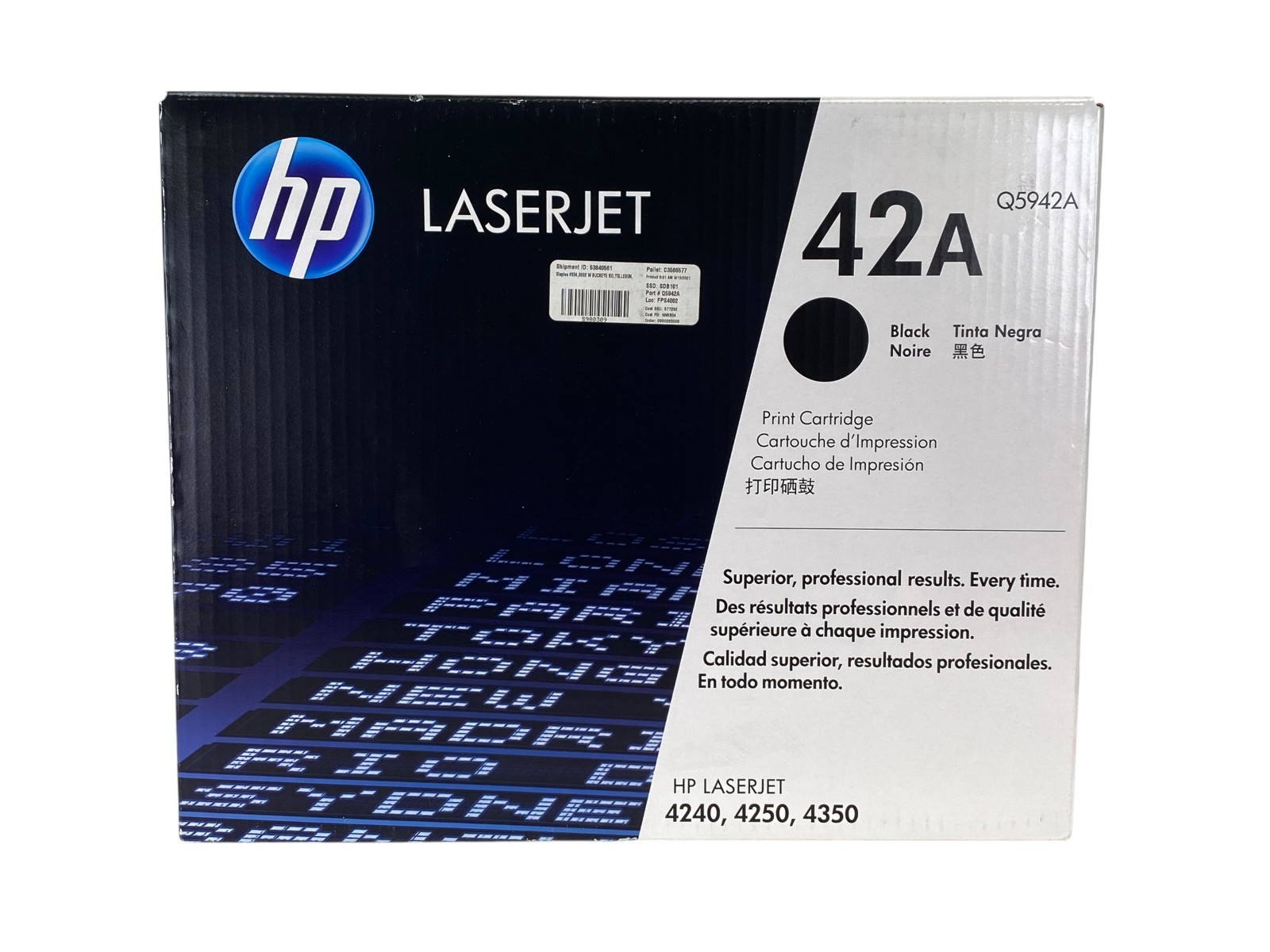 HP LaserJet 42A Black Toner Print Cartridge Q5942A (New Sealed)