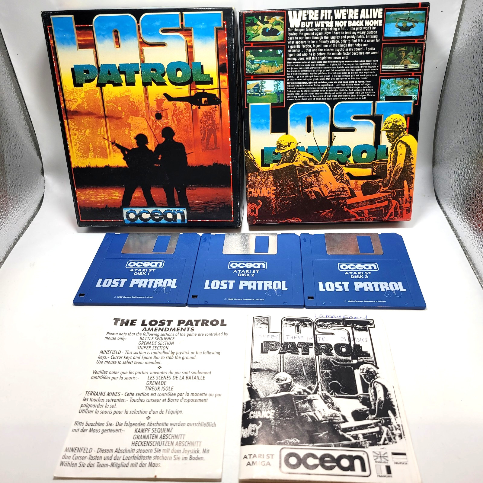 Lost Patrol Game for Atari ST Computer by Ocean - Big Box / W Manual