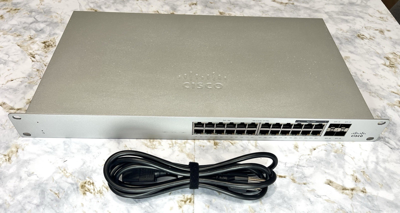 Cisco Meraki MS130-24X 24-Port PoE+ 2.5GbE Rack Switch 4x SFP+ Unclaimed. Read.