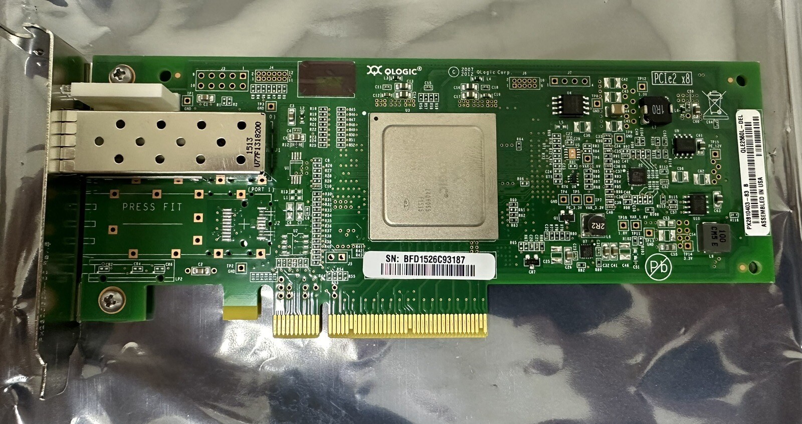 NEW PULL DELL QLOGIC QLE2560L FC HBA 1PT PCIE 8Gb/s LOW PROFILE 5VR2M
