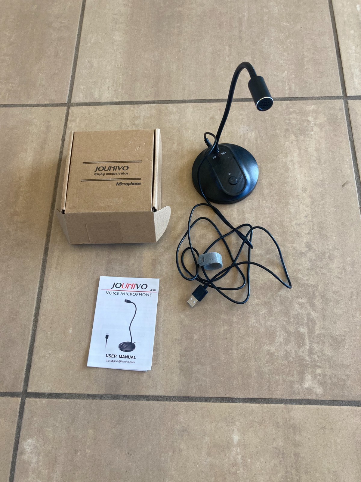 JOUNIVO USB Microphone 360 Degree Adjustable Gooseneck Design, Mute JV-601 w/Box