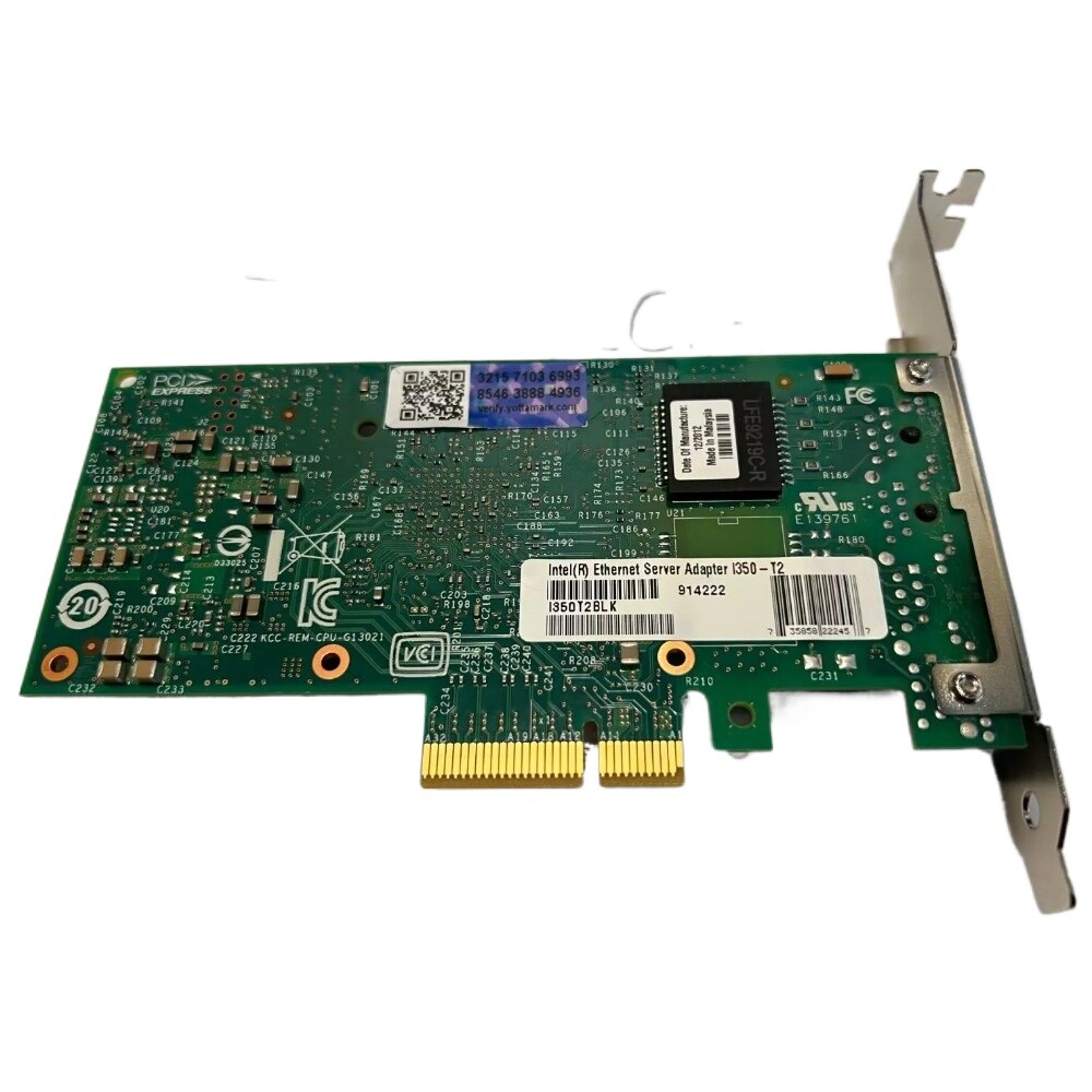 Genuine Intel I350T2V2 Ethernet Server Adapter I350-T2 PCIe Dual Port I350-T2V2