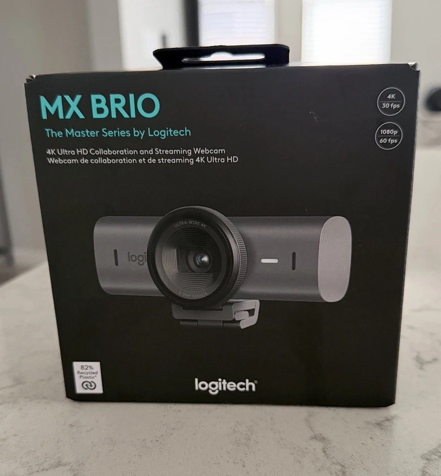 Logitech MX Brio 4K Ultra HD Collaboration Streaming Webcam Brand New Sealed