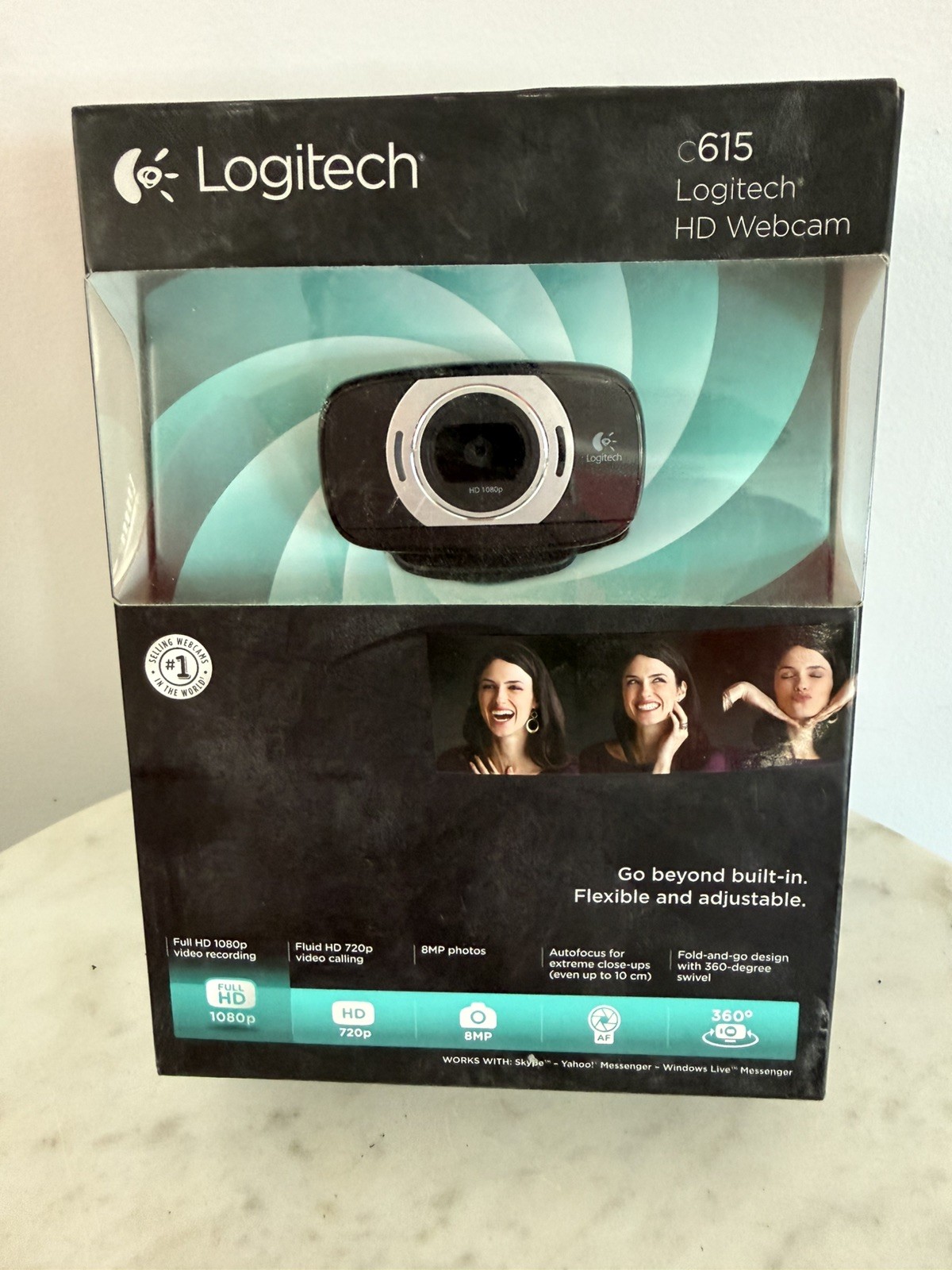 Logitech C615 Portable HD Webcam Autofocus 1080p Black USB 2.0 - New Sealed