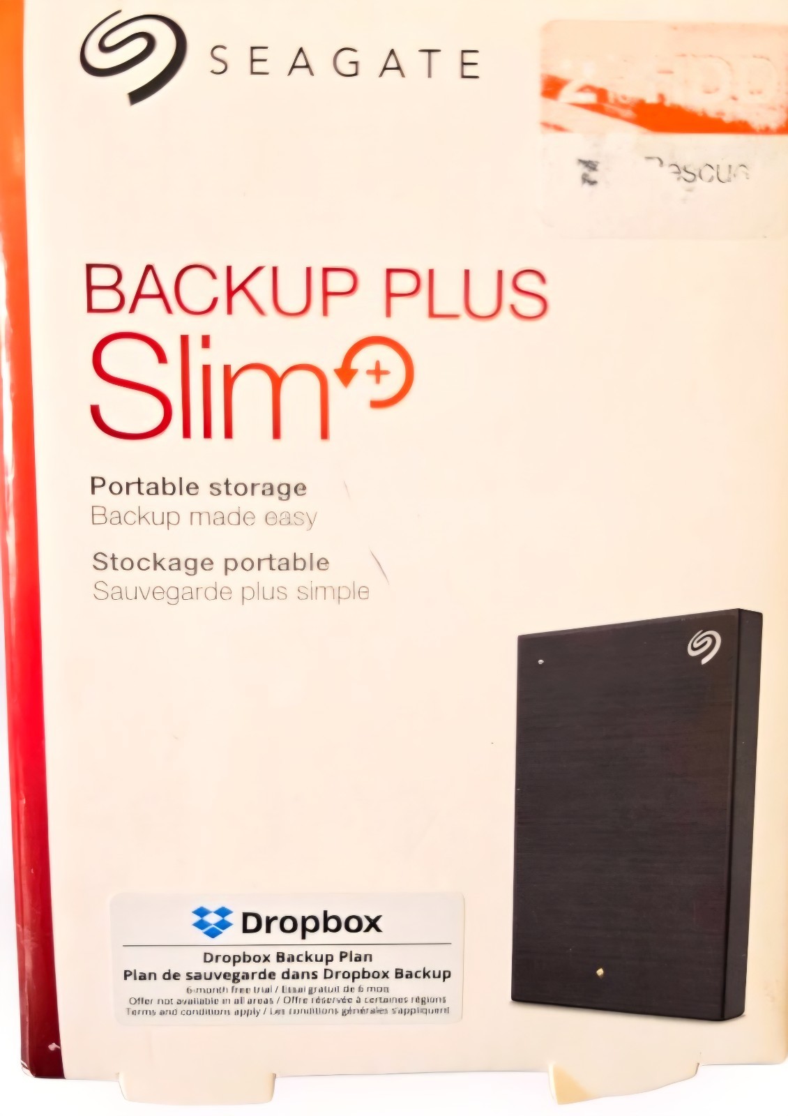 Seagate STHN2000400 Backup Plus Slim USB 3.0 2TB External Hard Drive Open Box