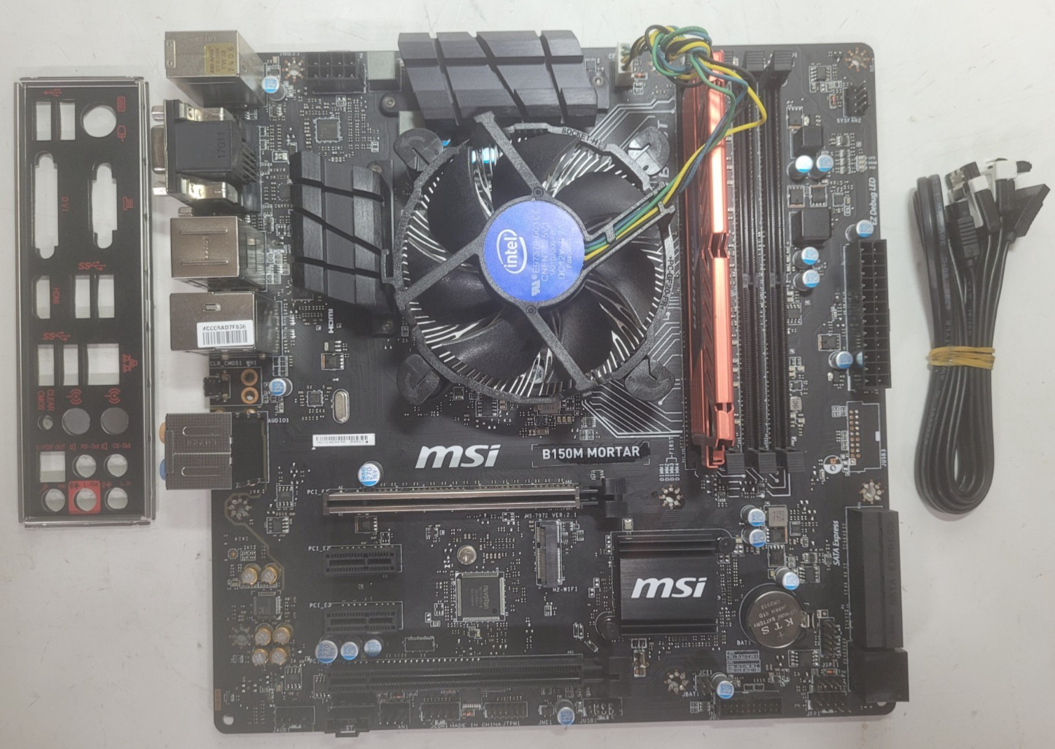 MSI B150M Mortar Motherboard Core I5-6500 4GB RAM, IO Shield # 1846