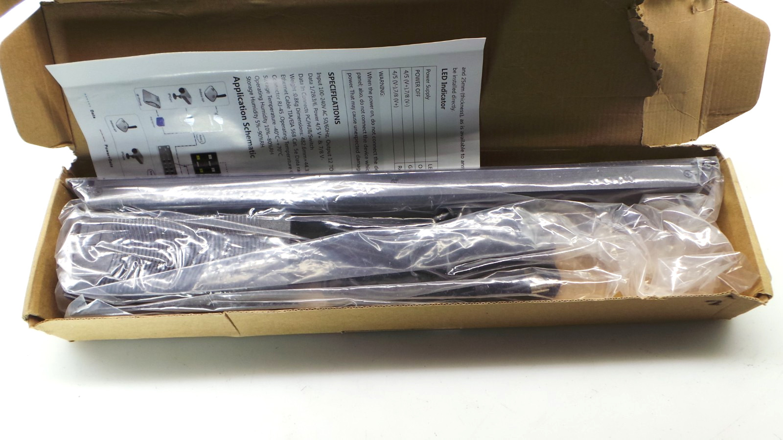Intellinet 720342 12-Port Passive PoE Patch Panel - New Open Box