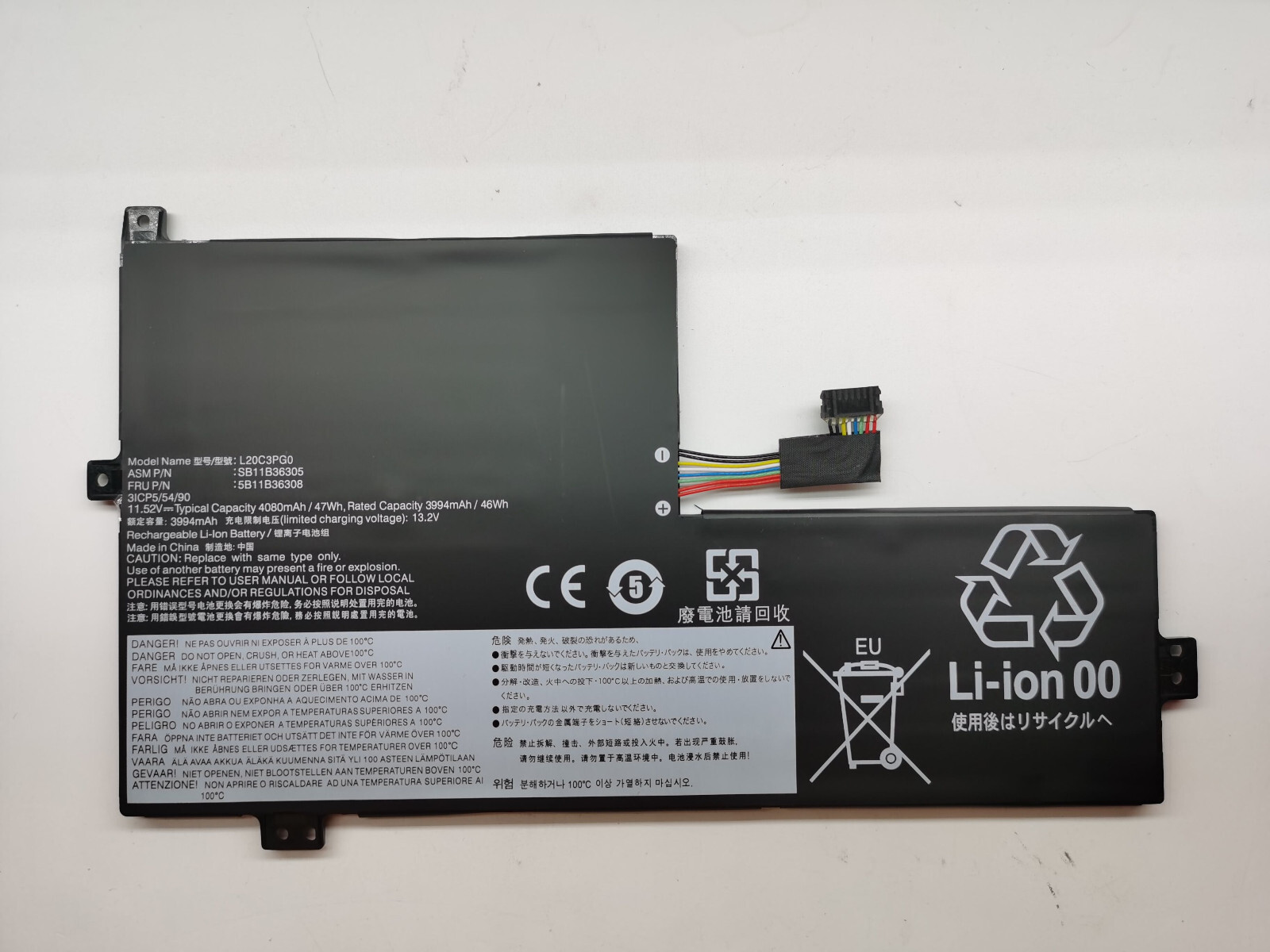 New  L20C3PG0 L20D3PG0 L20L3PG0  L20M3PG0 Battery for  Laptop 47Wh 11.52V
