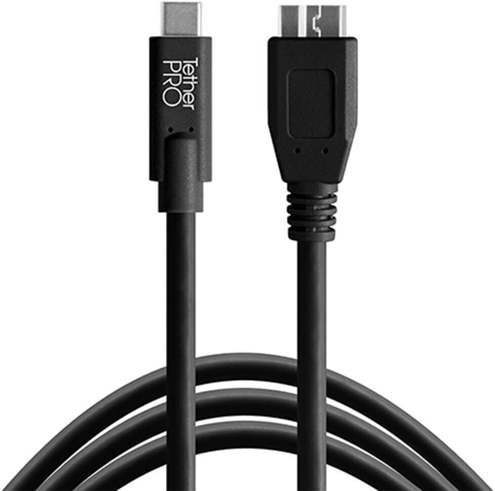 TetherPro USB-C to 3.0 Micro-B, 15' (4.6m) (High-Visibility Orange)