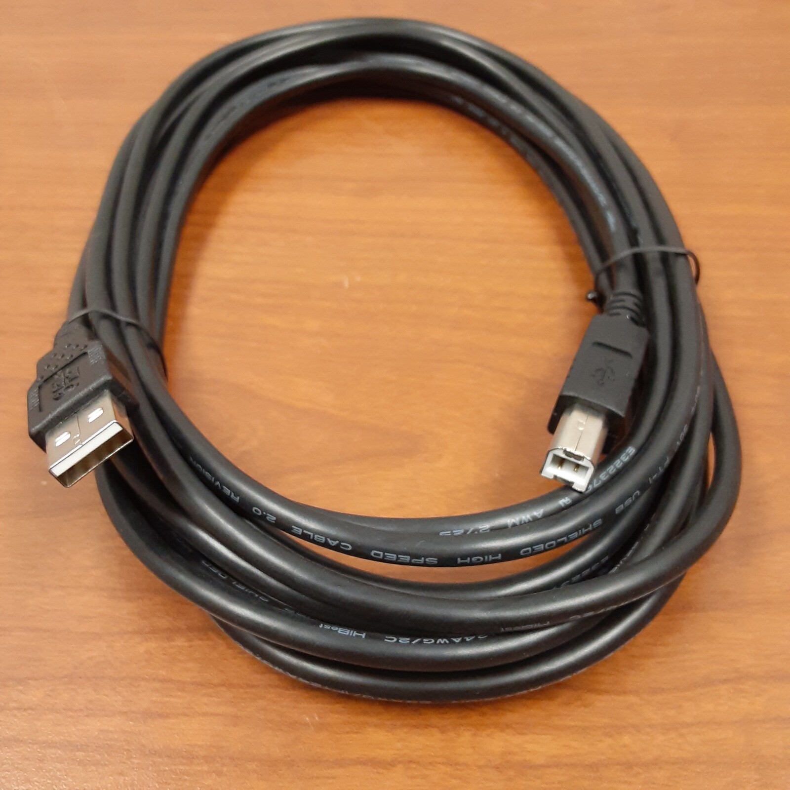 Printer Cable USB 2.0 A/B...5M/16.4 Ft. Cables Tp Go...Black...NEW