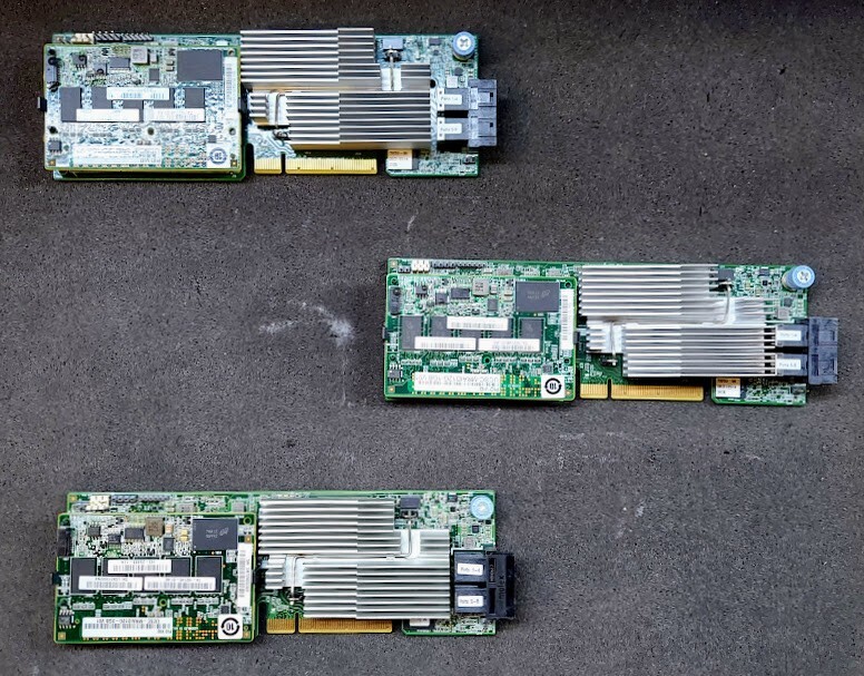 LOT OF 3 Cisco UCSC-MRAID12G V01 12G SAS PCIe 74-12862-01 RAID Card