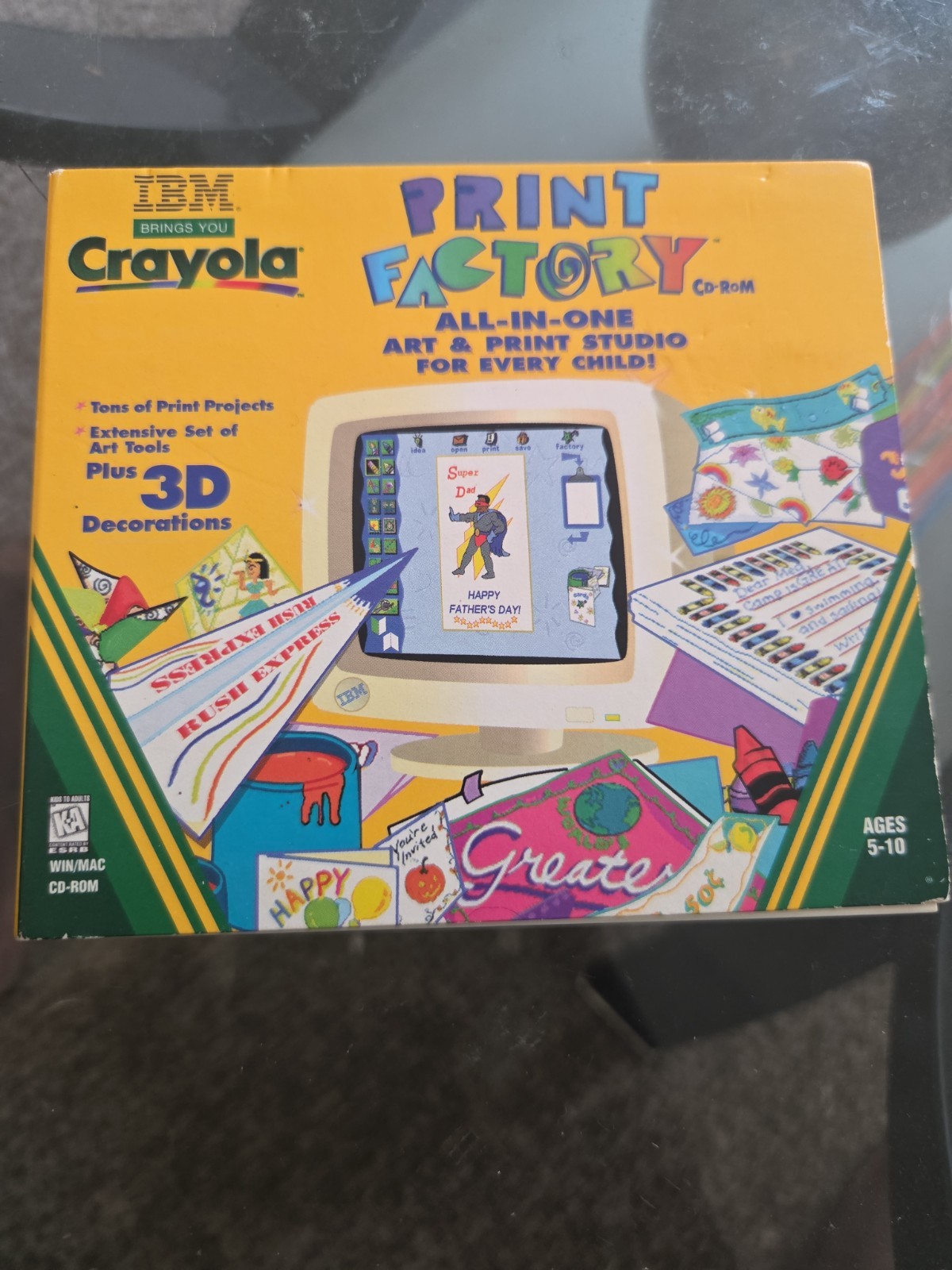 IBM Crayola Print Factory All In One Art & Print Studio CD-ROM 