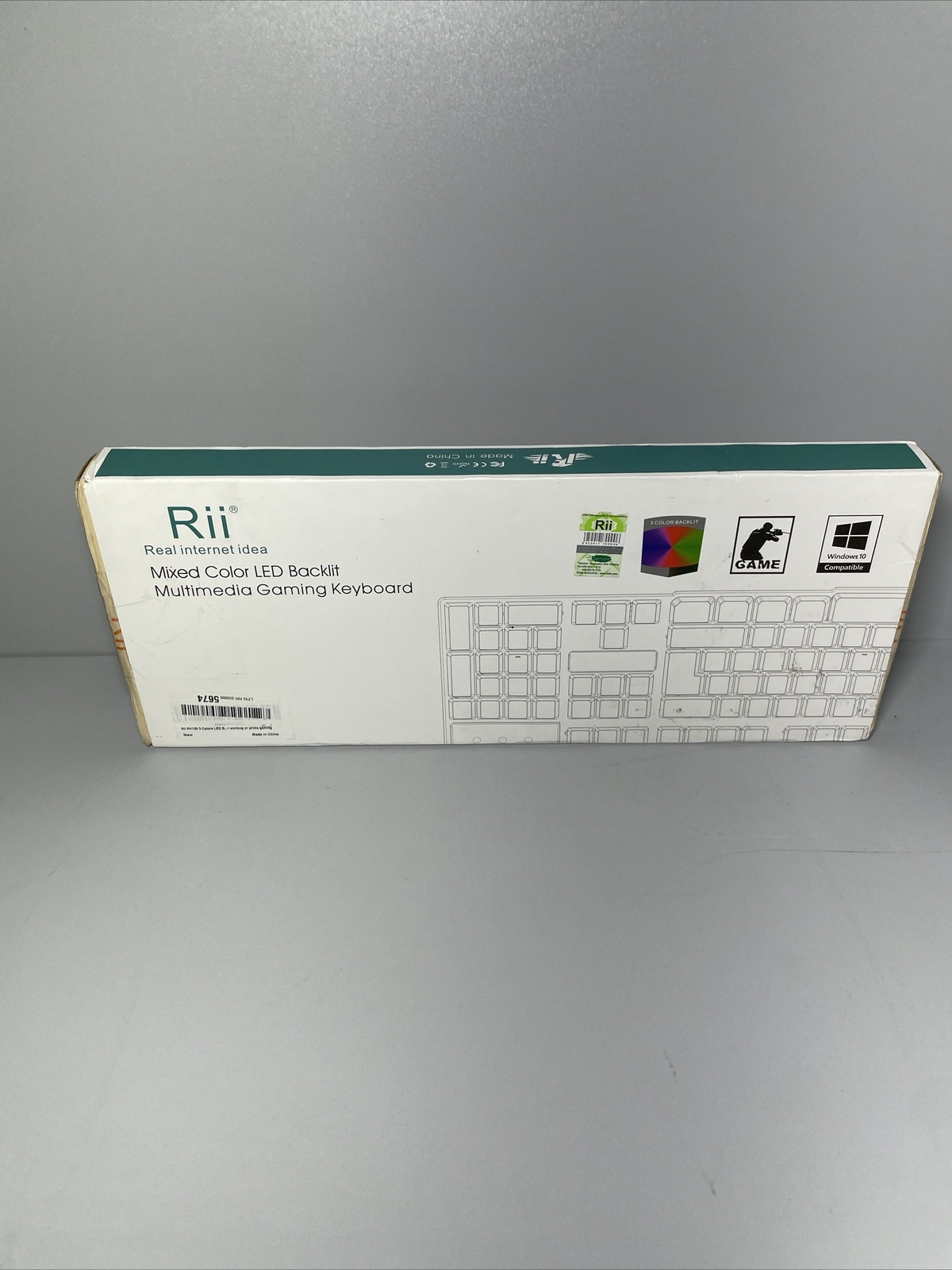 Rii RK100+ Mixed Color LED Backlit Multimedia Gaming Keyboard