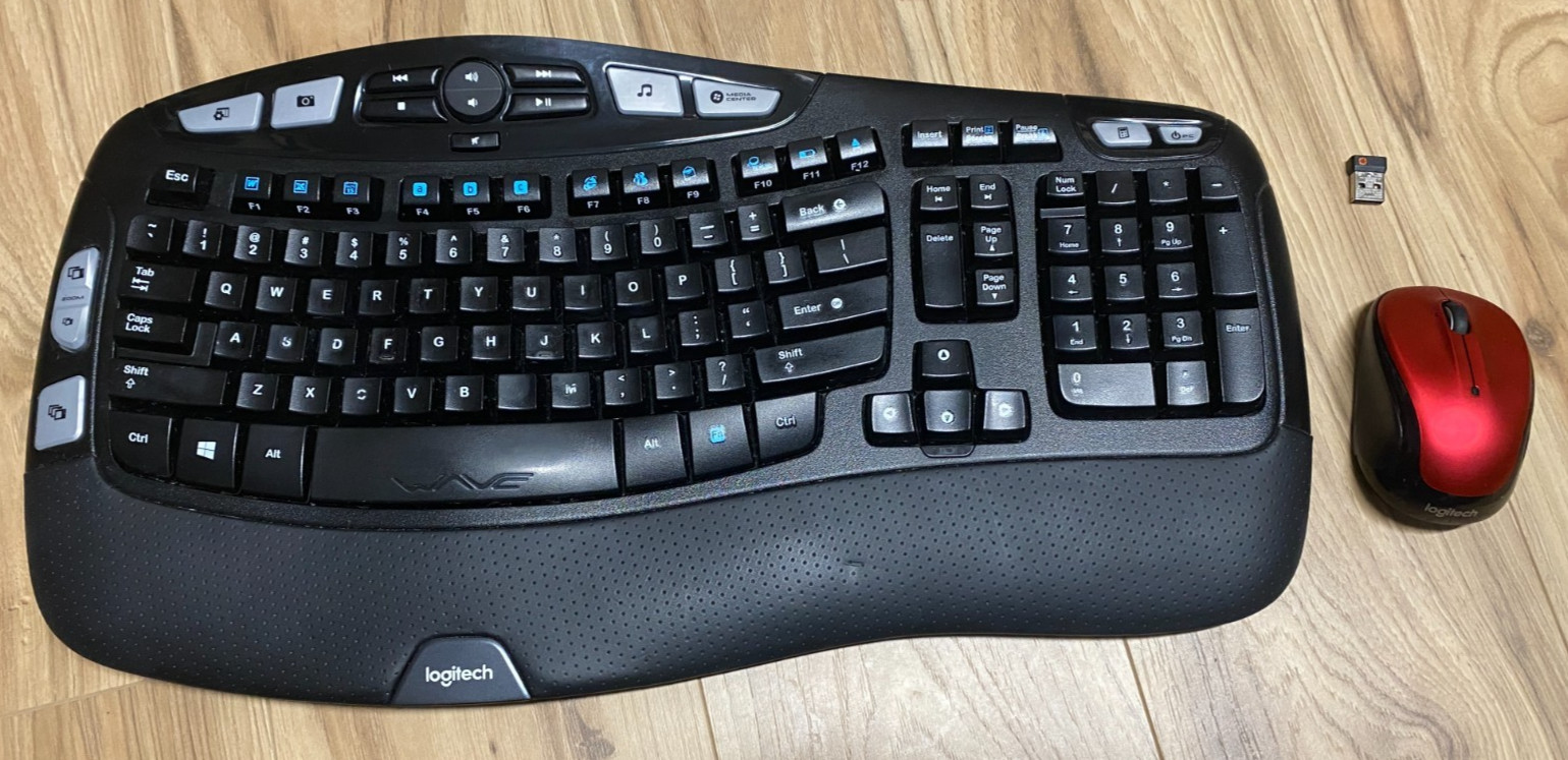Logitech K350 Keyboard M325 mouse Combo Unifying Receiver-Tested